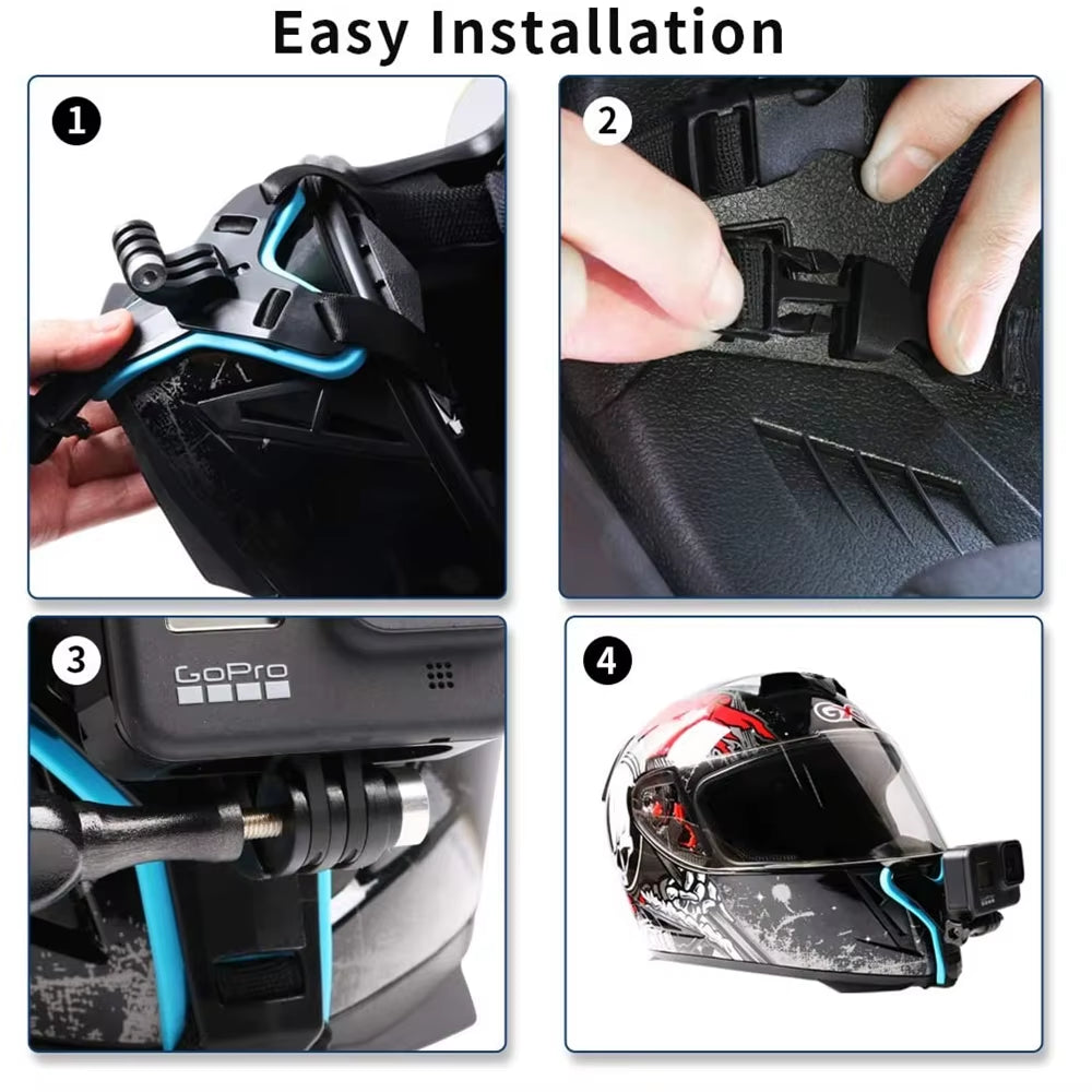 Motorcycle Helmet Chin Bracket Motorcycle Helmet Bracket Gopro Action and Sports Camera Accessories